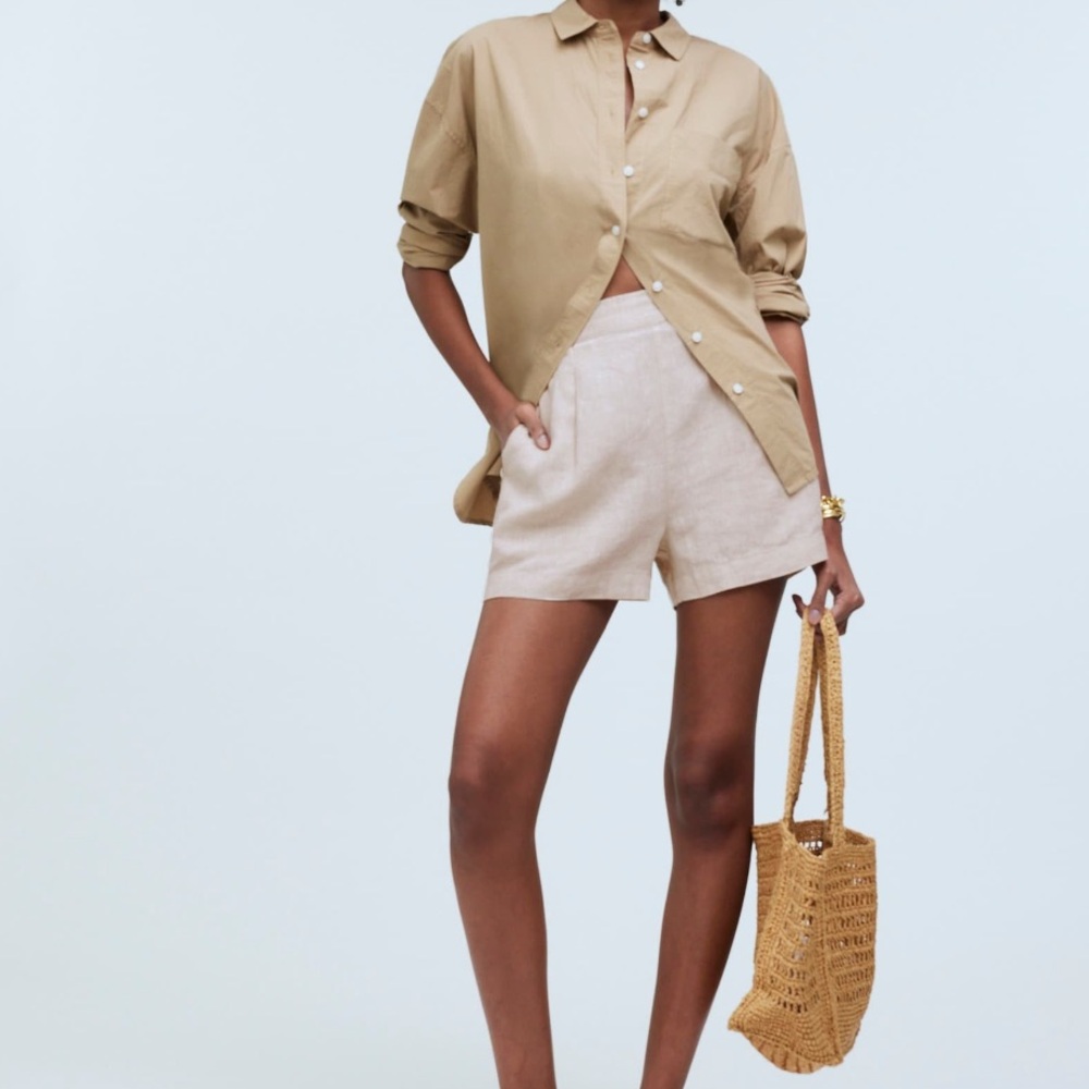 EUC Madewell Linen Pull-On Shorts